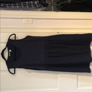 Navy blue short sleeve tank dress